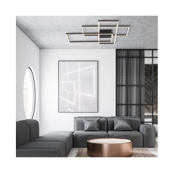 2020 CEILING LIGHT 52W 3000K ALUMINIUM& ACRYLIC SANDY BLACK SHADE Zambelis Lights